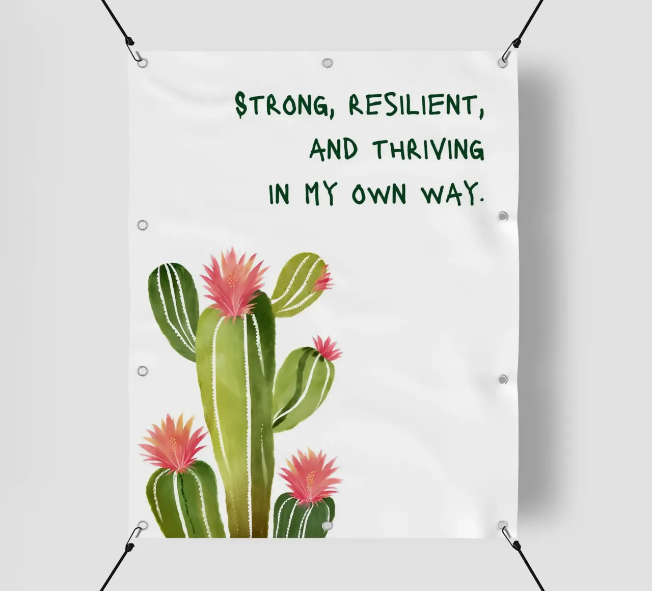 Kaktus mit Motivationsspruch telo in pvc da designsbysophia