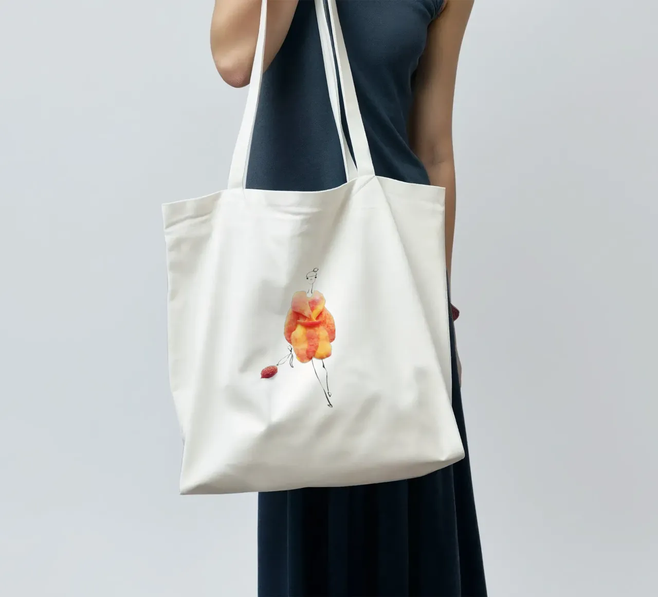 Peach Fuzz borsa in juta da Gretchen Roehrs