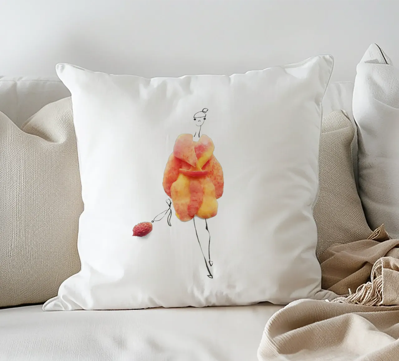 Peach Fuzz cuscino da Gretchen Roehrs