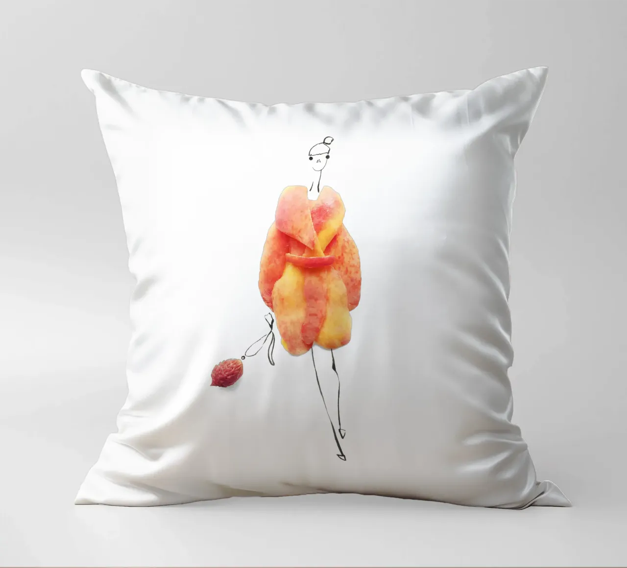 Peach Fuzz decorative cushion by Gretchen Roehrs