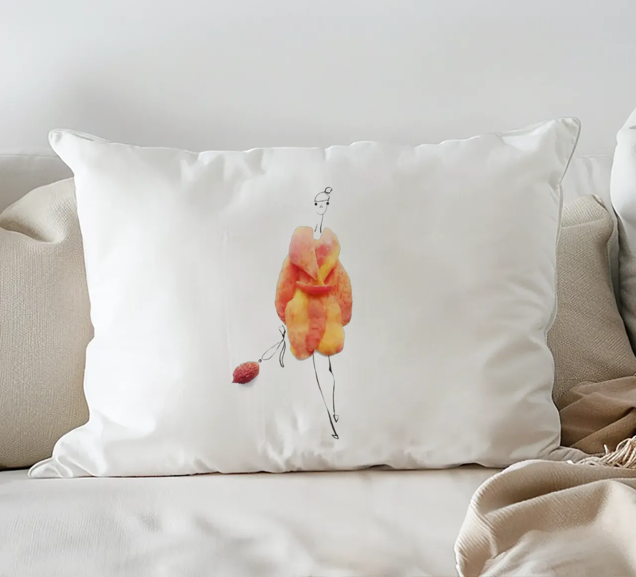 Peach Fuzz cuscino da Gretchen Roehrs