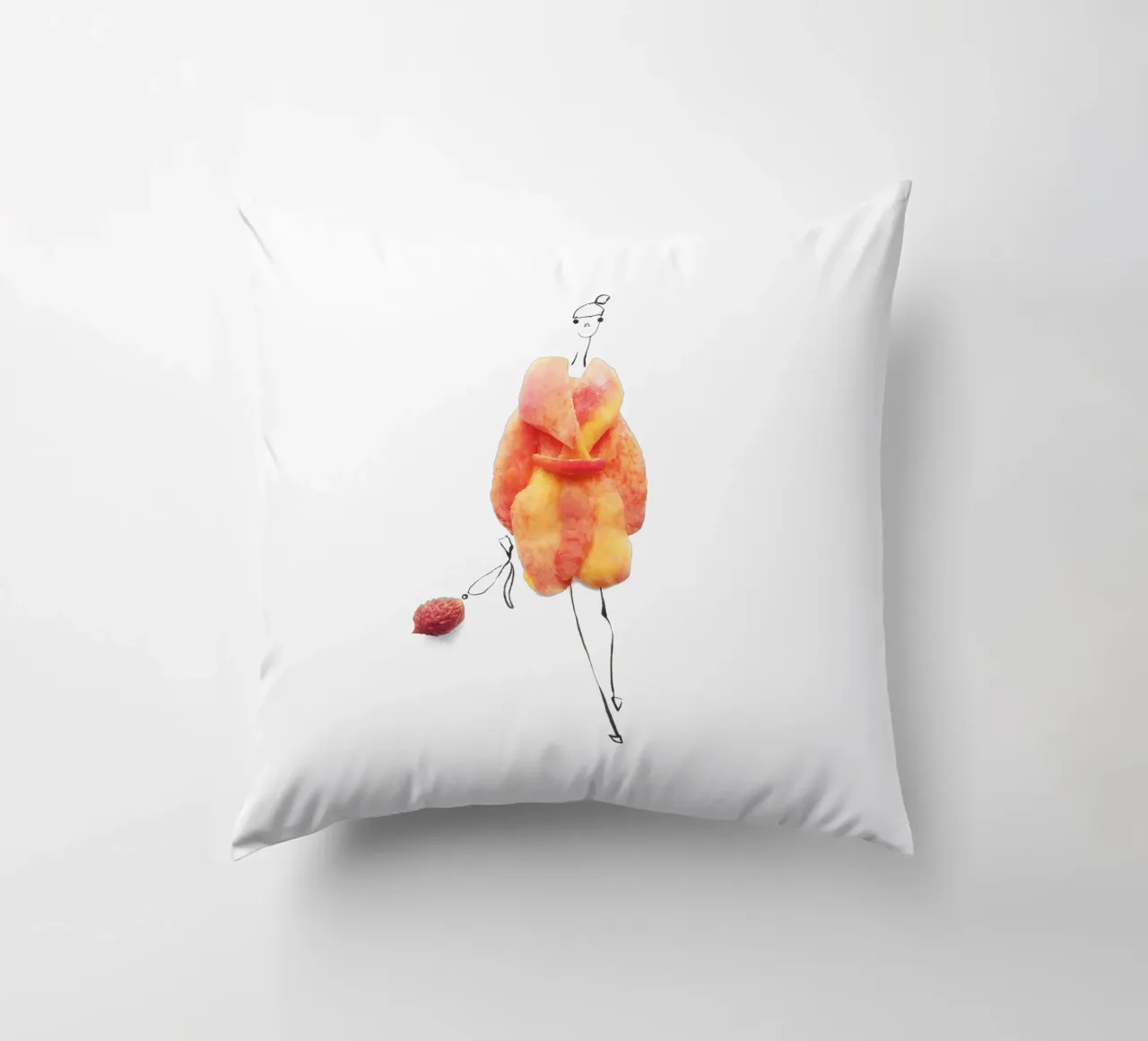 Peach Fuzz decorative cushion by Gretchen Roehrs