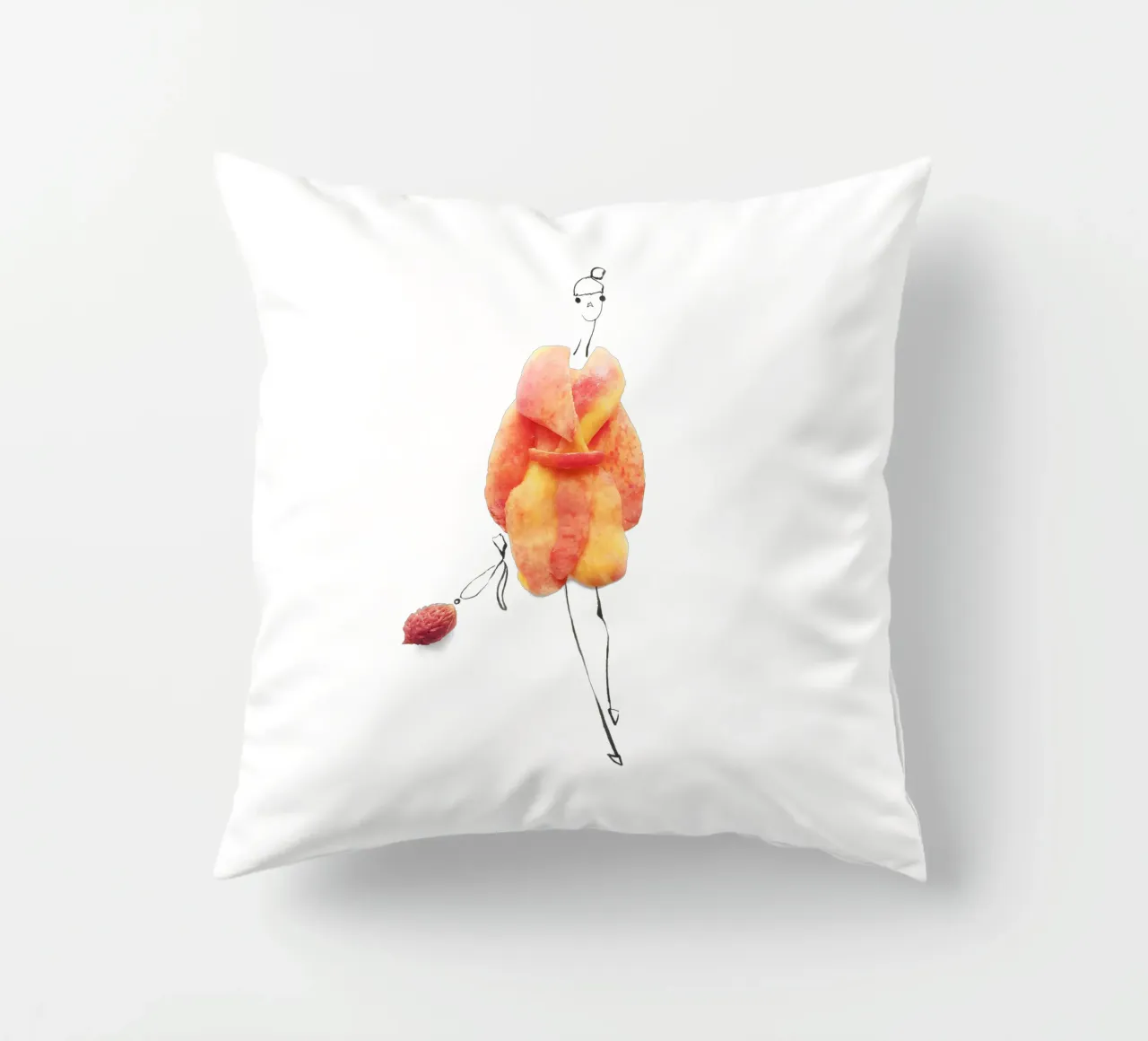 Peach Fuzz decorative cushion by Gretchen Roehrs