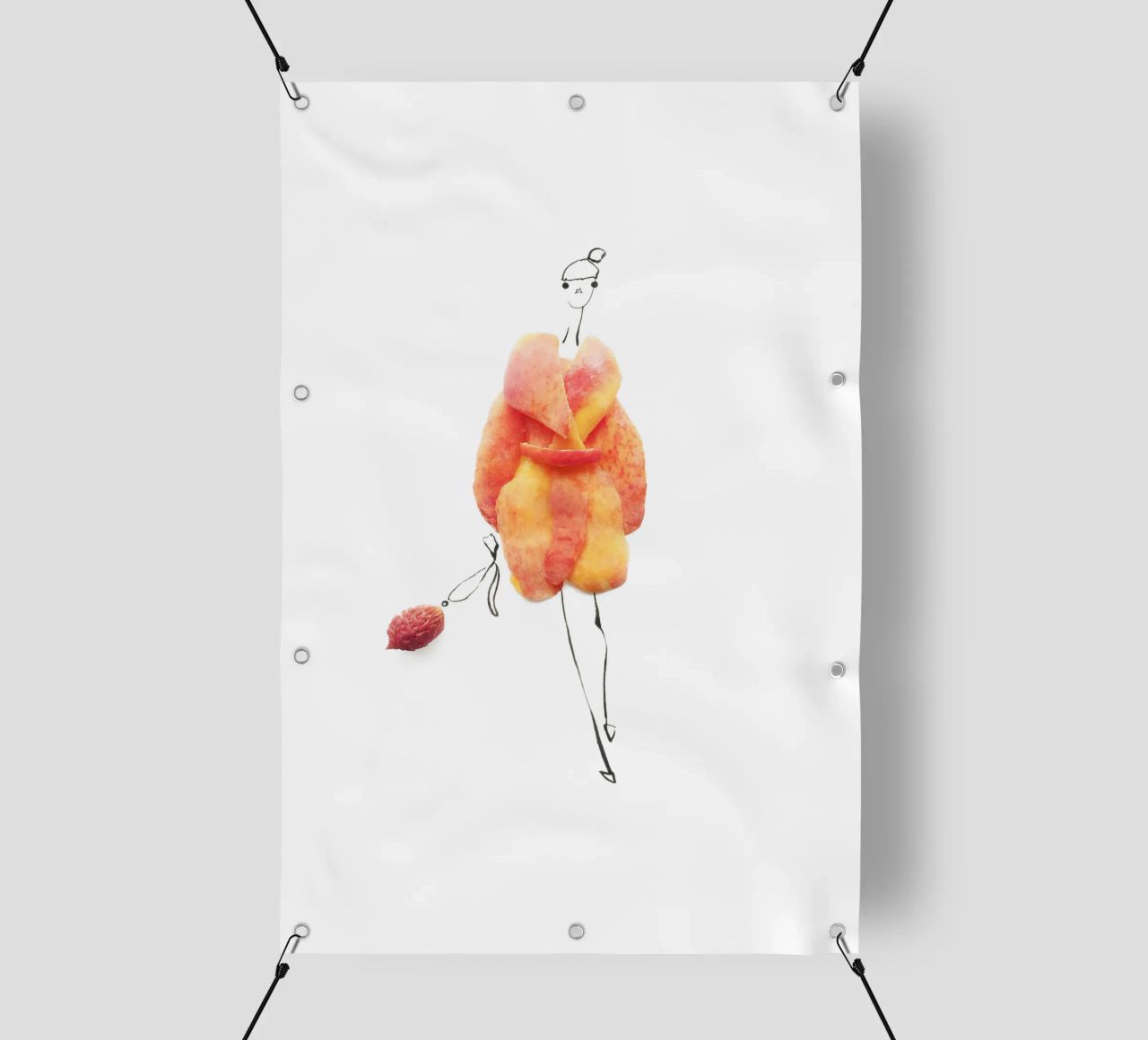 Peach Fuzz telo in pvc da Gretchen Roehrs