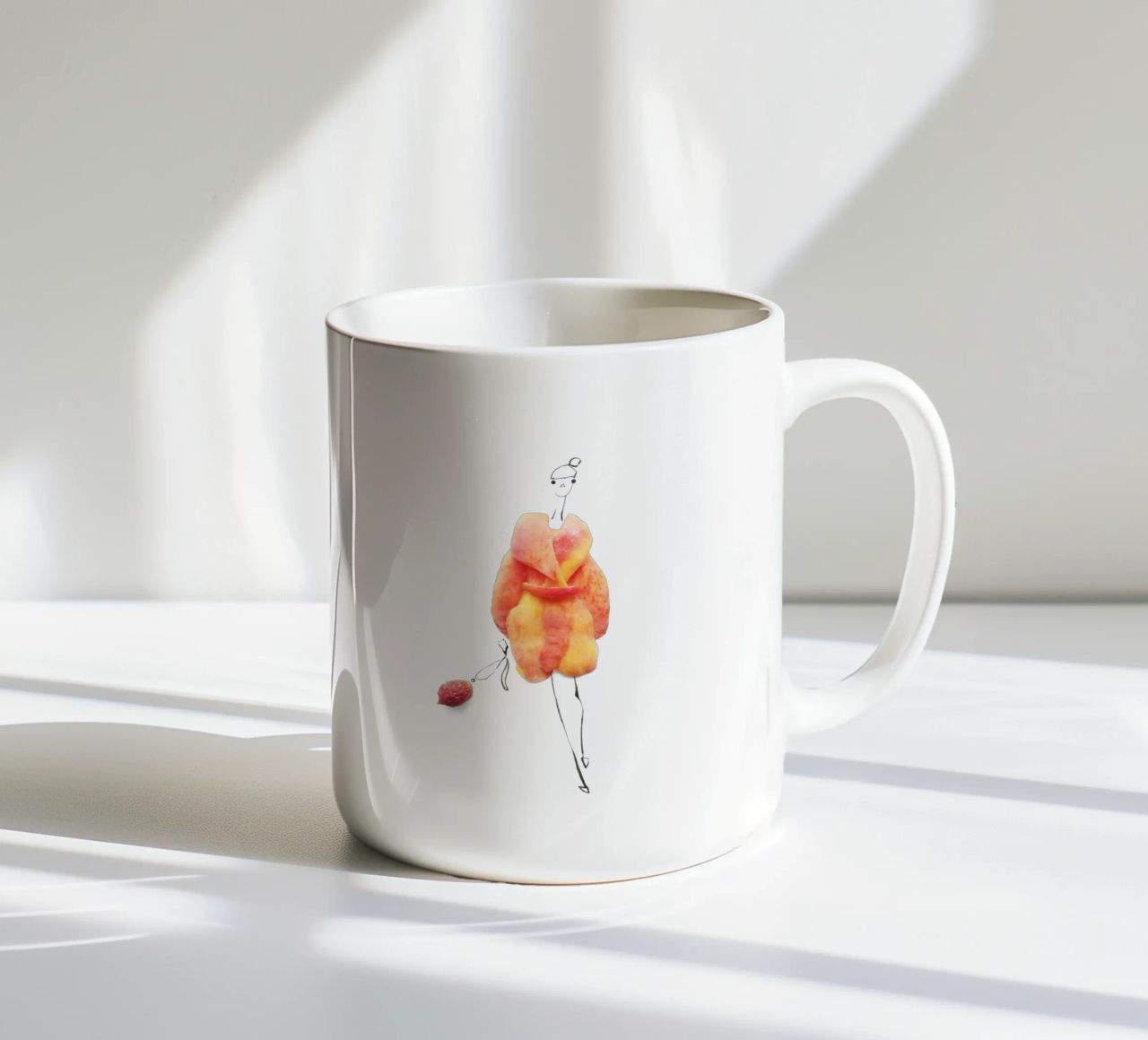 Peach Fuzz tazza in ceramica da Gretchen Roehrs