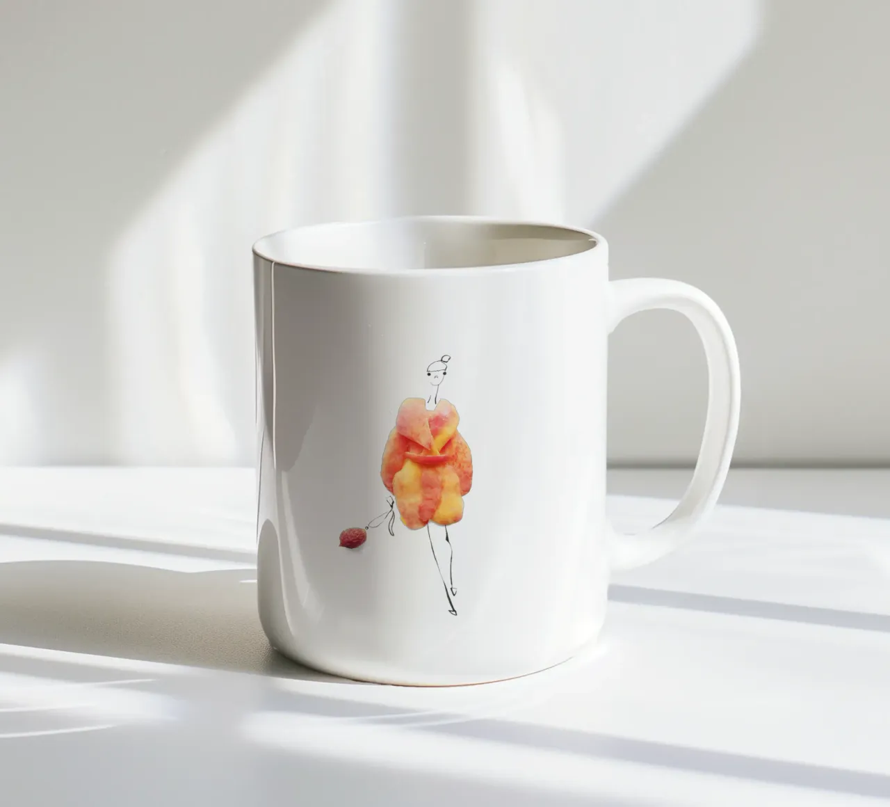 Peach Fuzz mug en céramique de Gretchen Roehrs