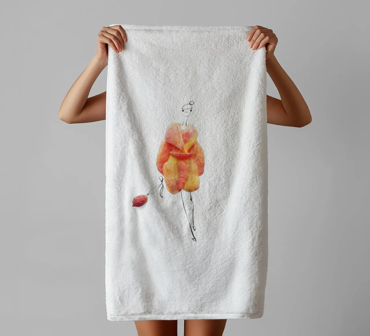 Peach Fuzz toalla de baño de Gretchen Roehrs