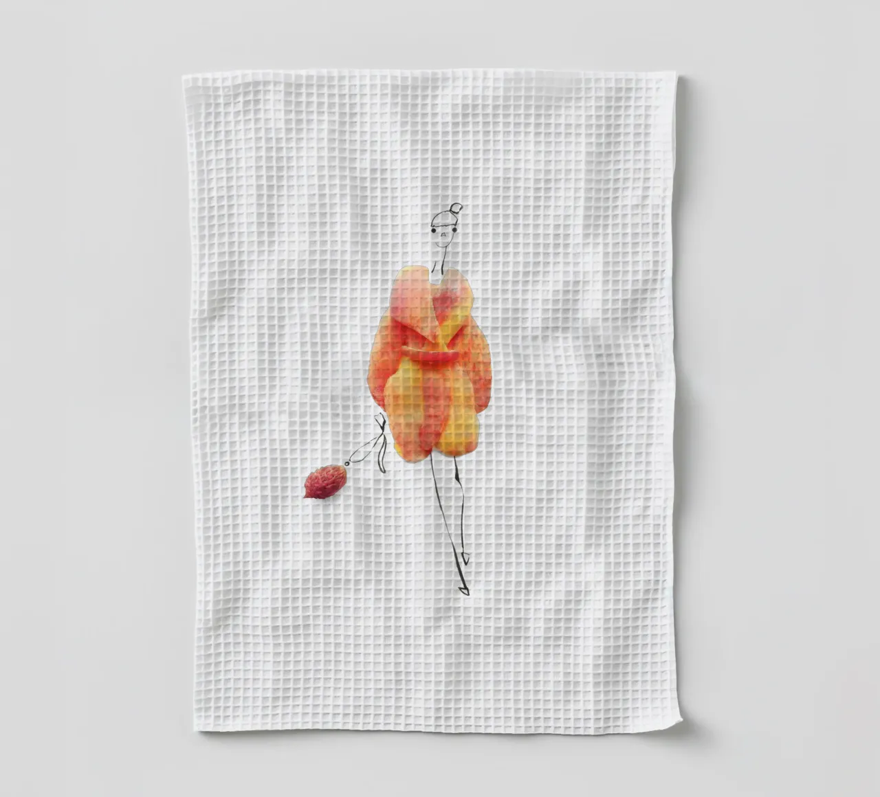 Peach Fuzz canovaccio da cucina da Gretchen Roehrs