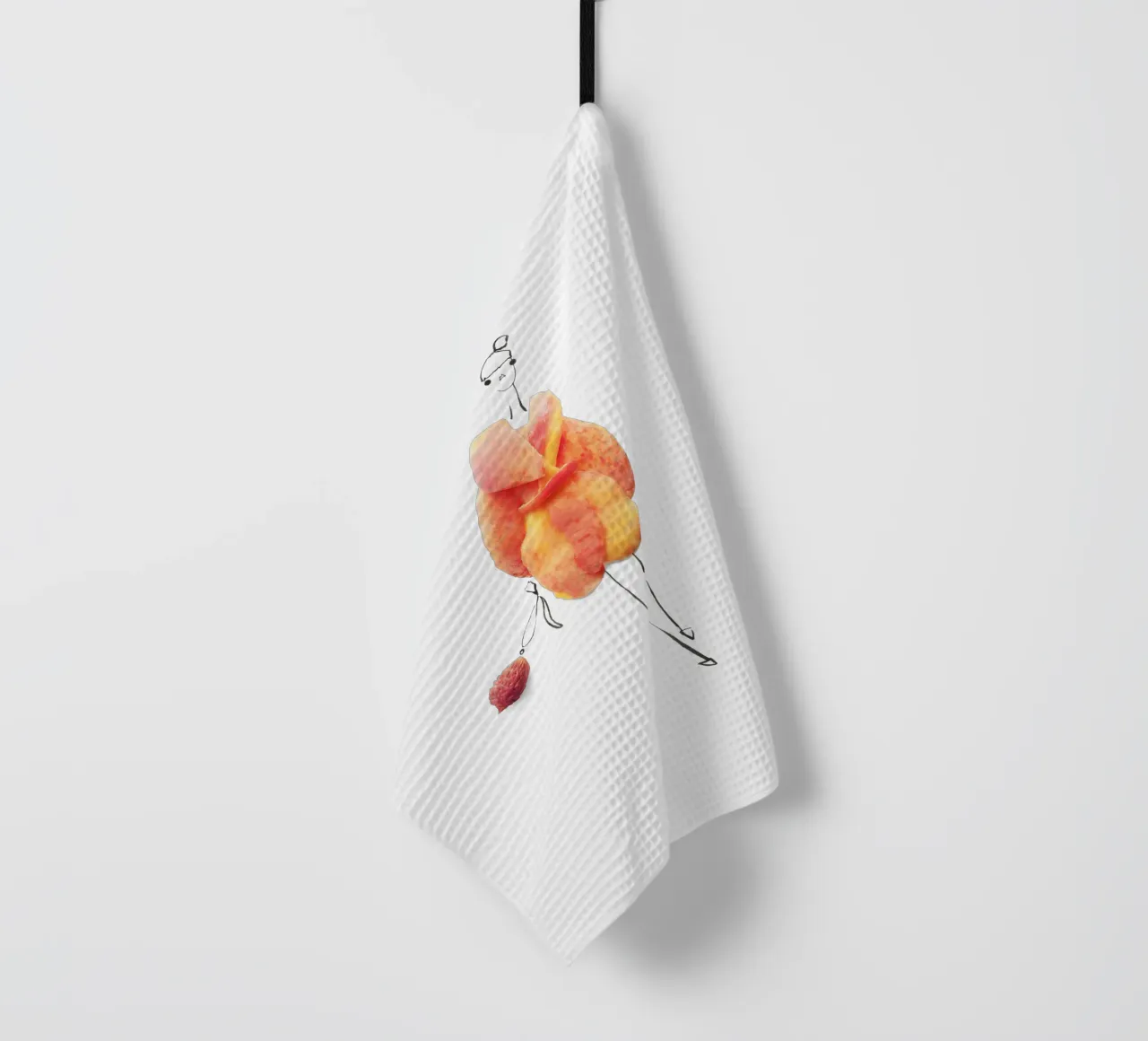 Peach Fuzz canovaccio da cucina da Gretchen Roehrs