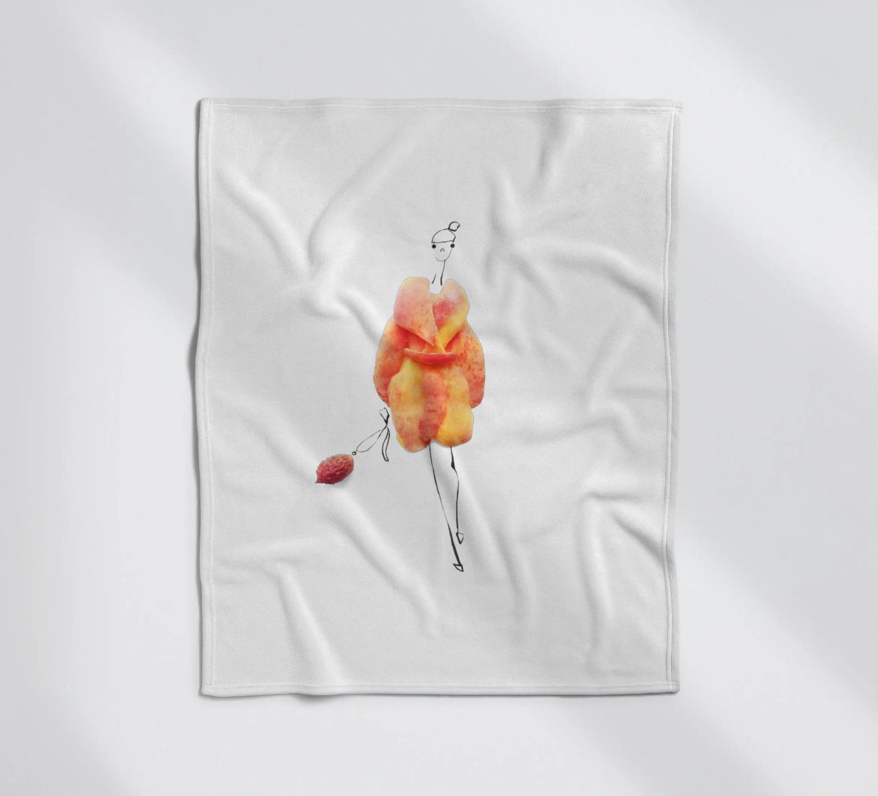 Peach Fuzz coperta in pile da Gretchen Roehrs