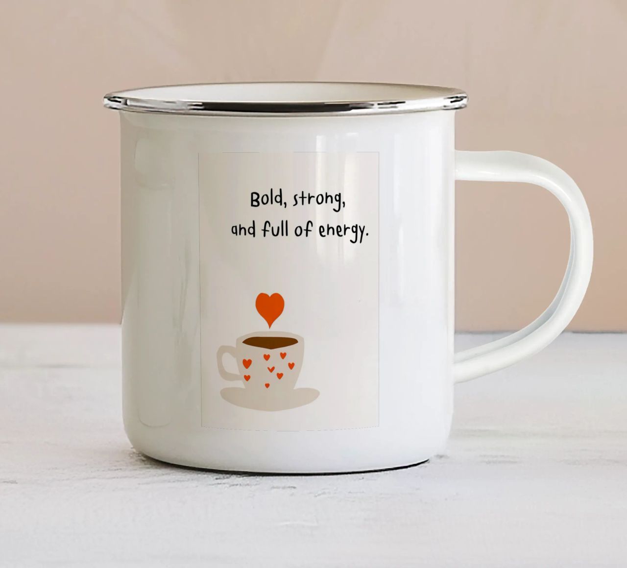 Espresso mit Spruch tazza in smalto da designsbysophia