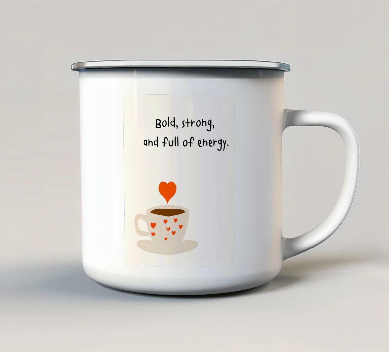 Espresso mit Spruch tazza in smalto da designsbysophia