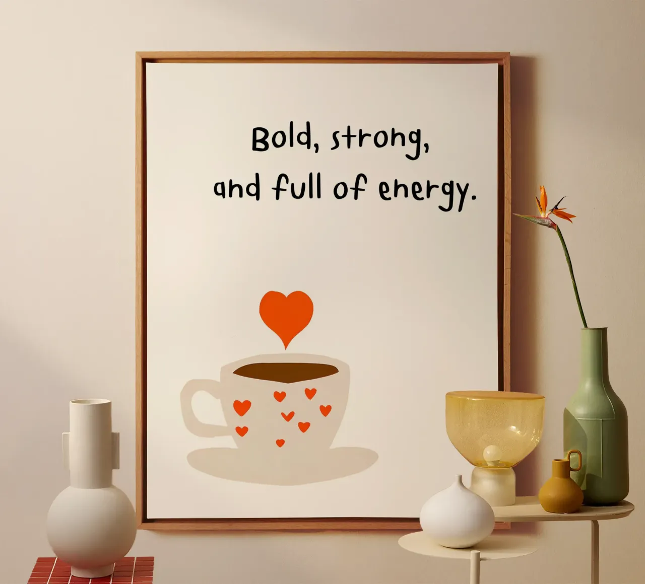 Espresso mit Spruch tela con Cornice a cassetta da designsbysophia