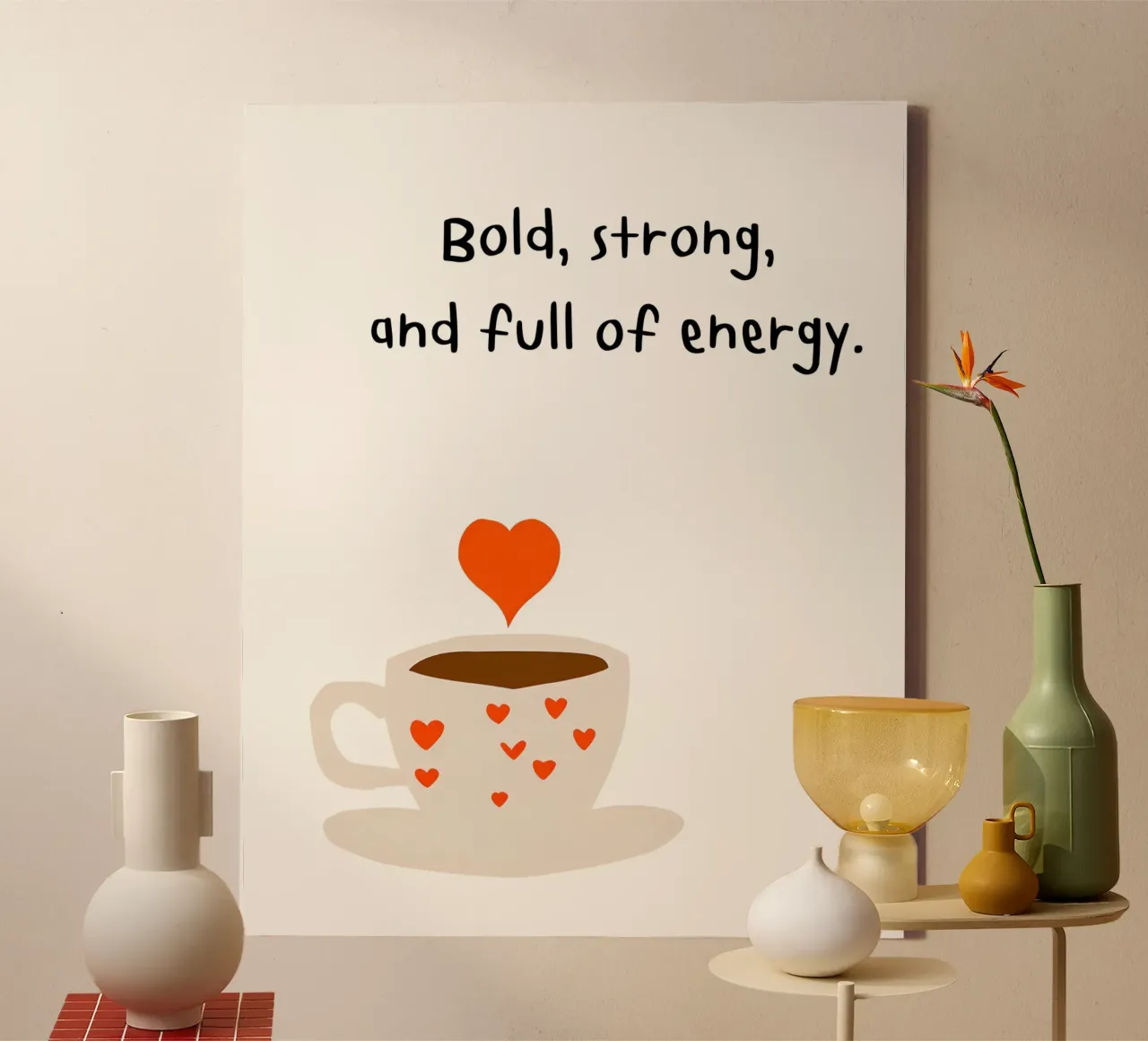 Espresso mit Spruch tela con Cornice a cassetta da designsbysophia