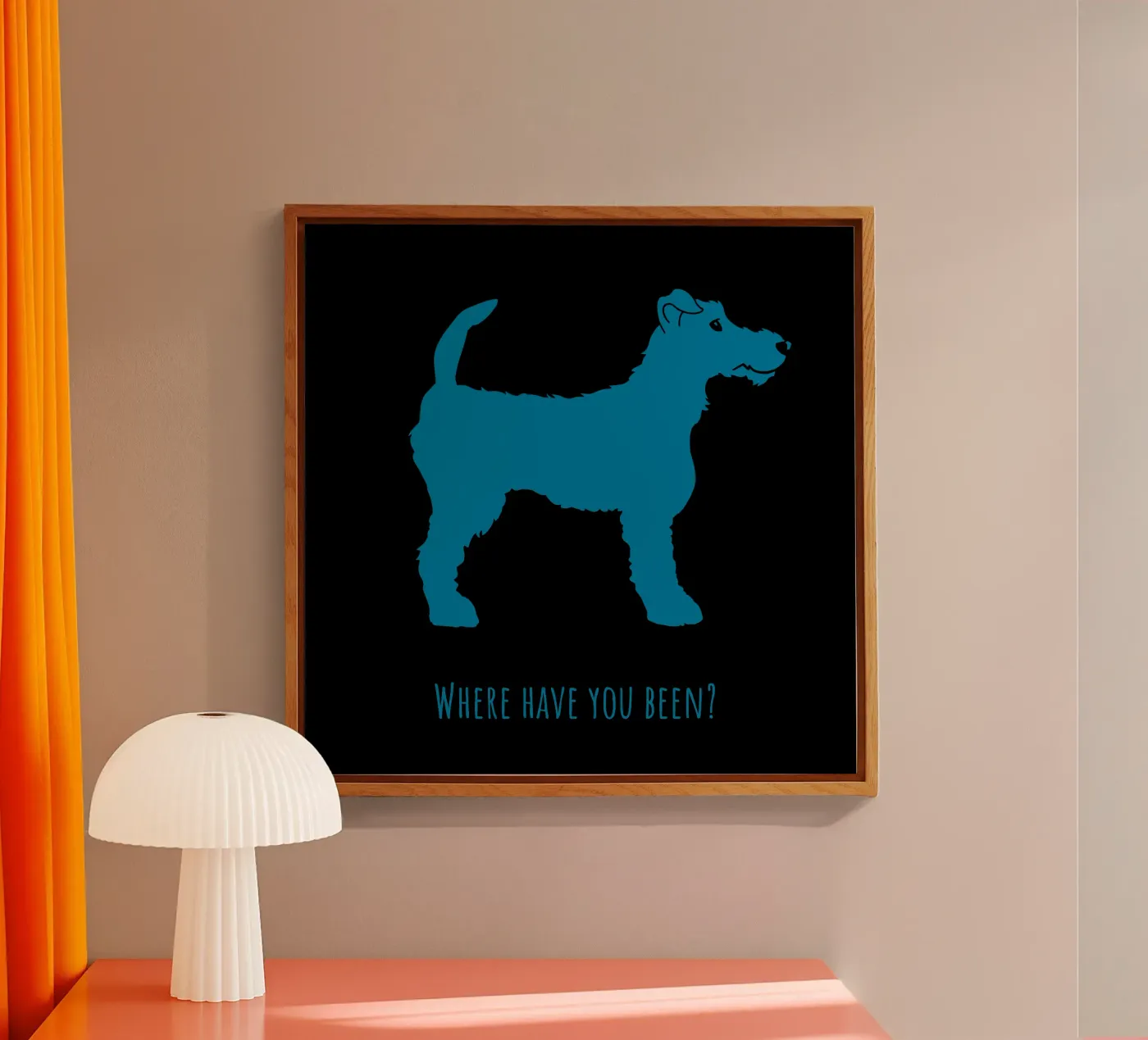 Fox Terrier acryl van Pop dogs