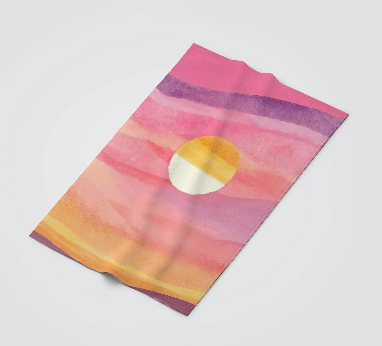 Rosa Sonnenuntergang fleece blanket by designsbysophia