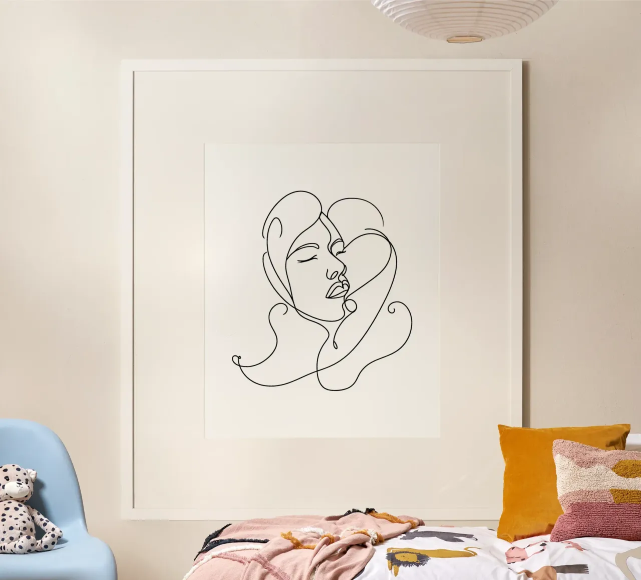 Frau mit geschlossenen Augen poster with aluminum frame by designsbysophia