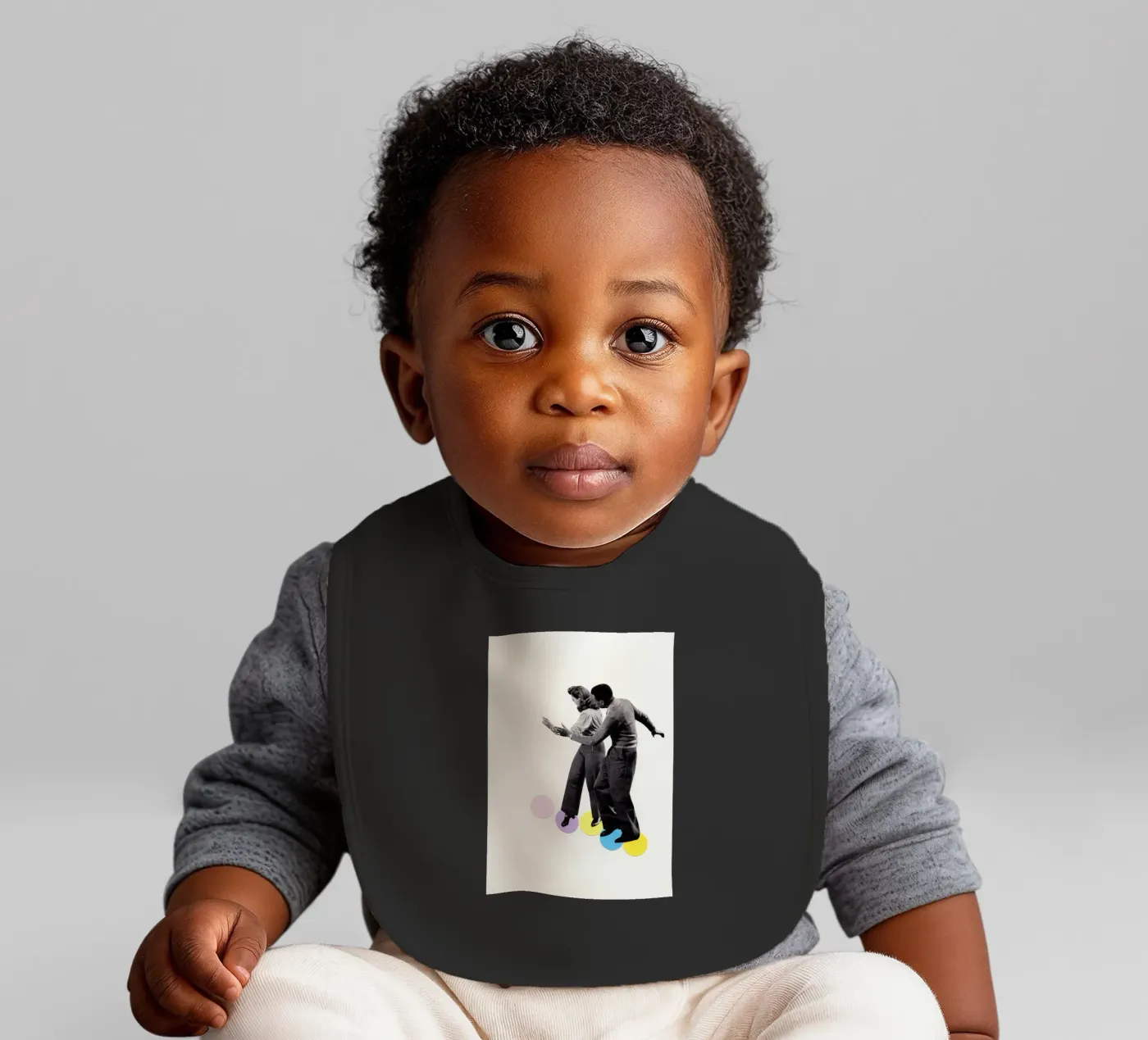 Dance Steps baby slabbetje van Cassia Beck Collage