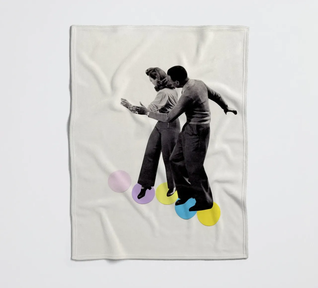 Dance Steps Fleecedecke von Cassia Beck Collage