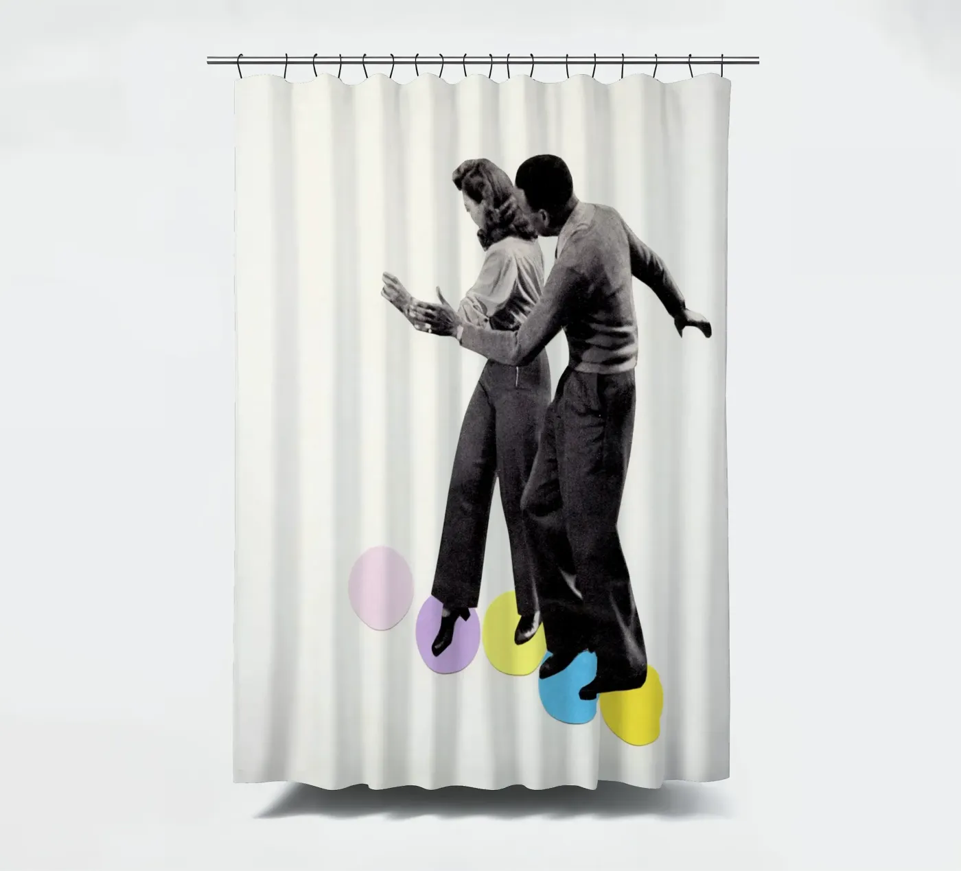 Dance Steps Duschvorhang von Cassia Beck Collage