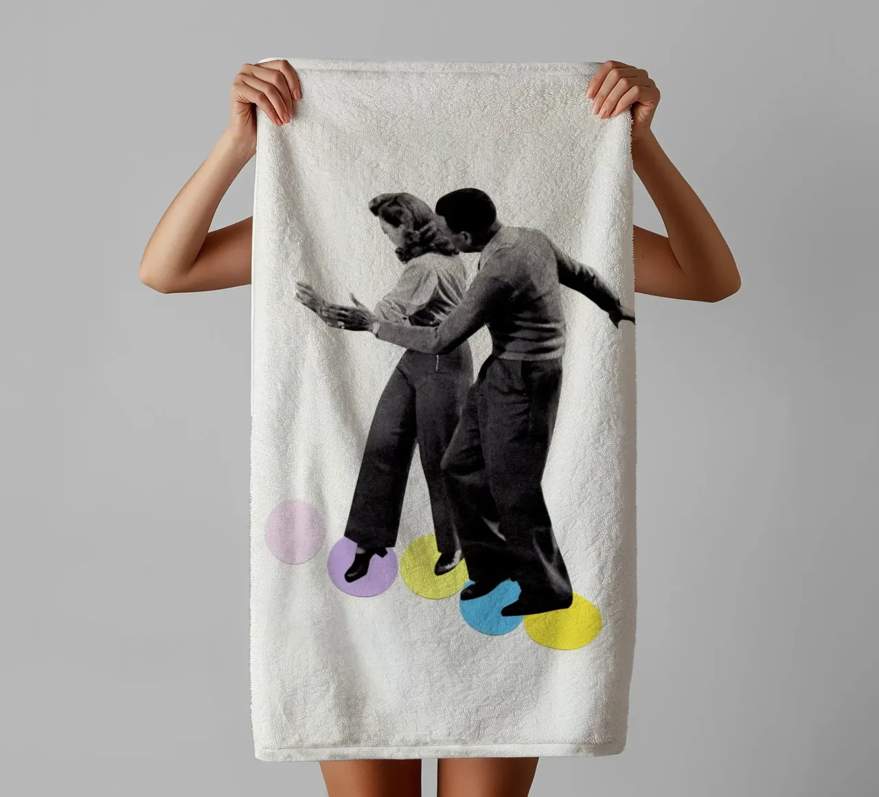 Dance Steps towel by Cassia Beck Collage