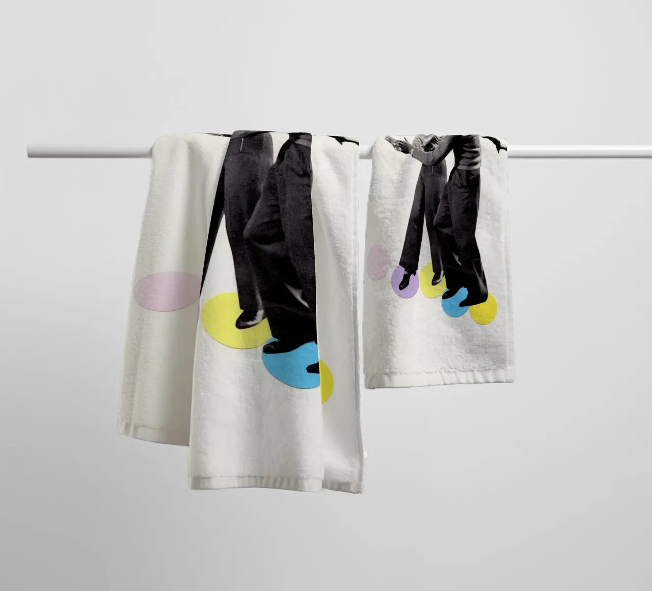 Dance Steps towel by Cassia Beck Collage