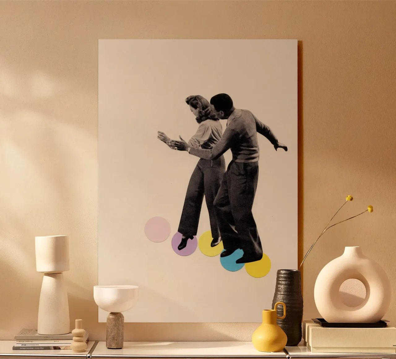 Dance Steps Acryl-Glas von Cassia Beck Collage