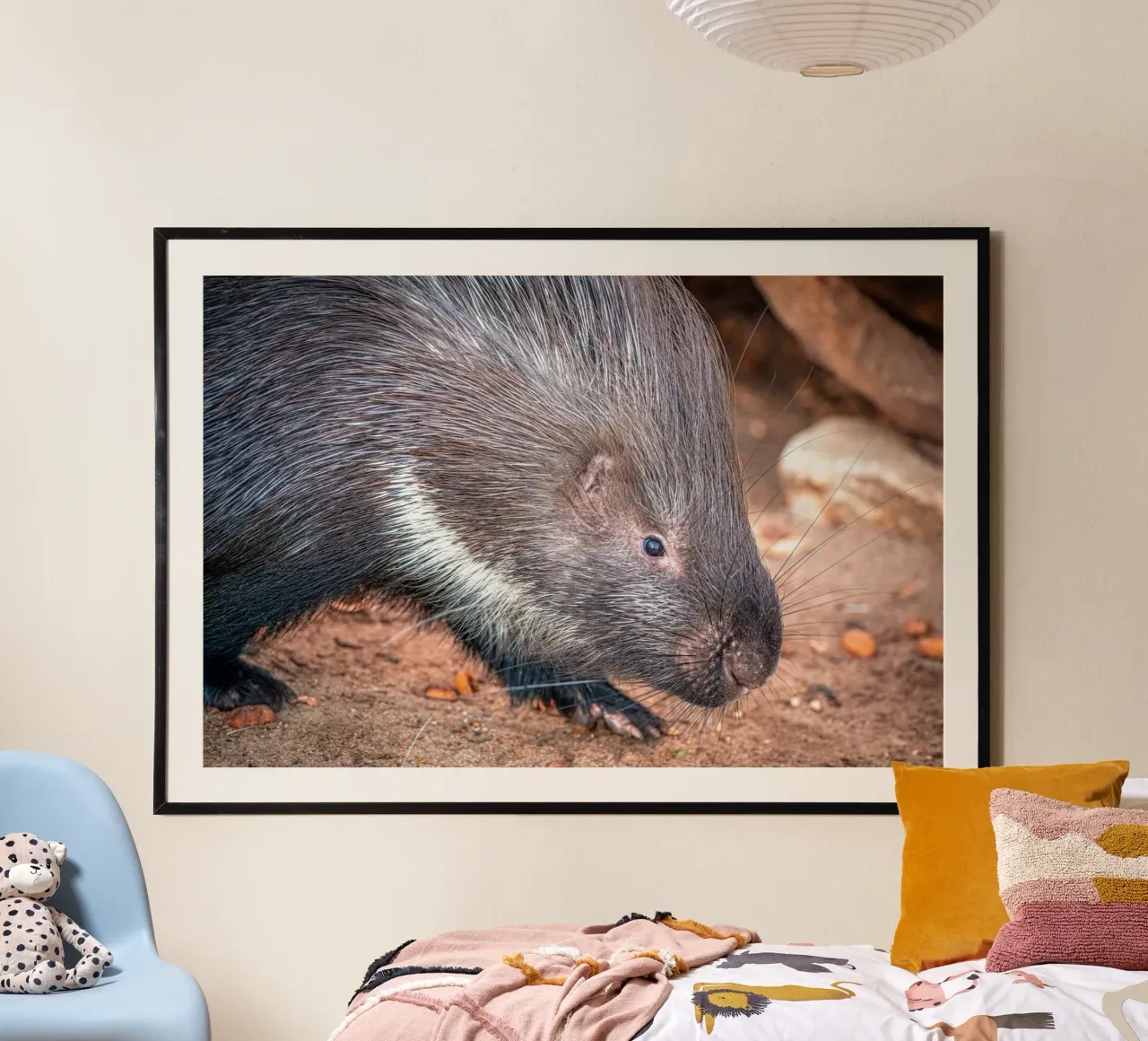 Un piccolo istrice poster con telaio in alluminio da Marcus Beckert | Fotografie