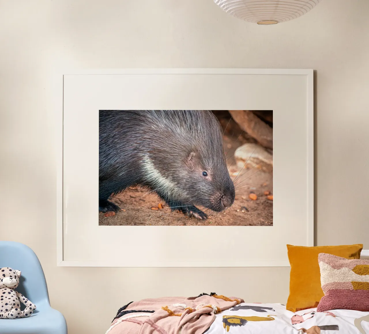 Un piccolo istrice poster con telaio in alluminio da Marcus Beckert | Fotografie