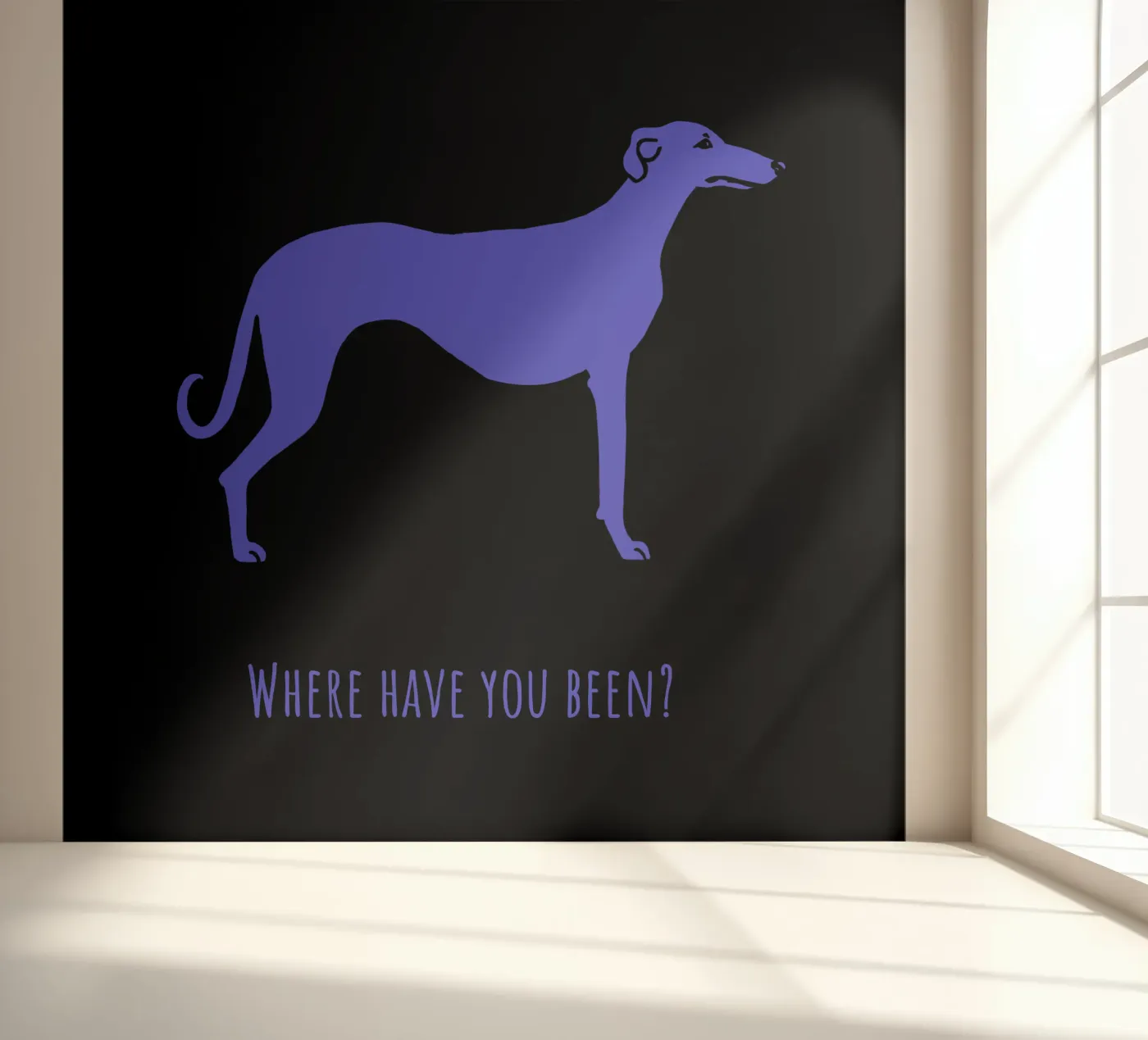 Windhond fotobehang van Pop dogs