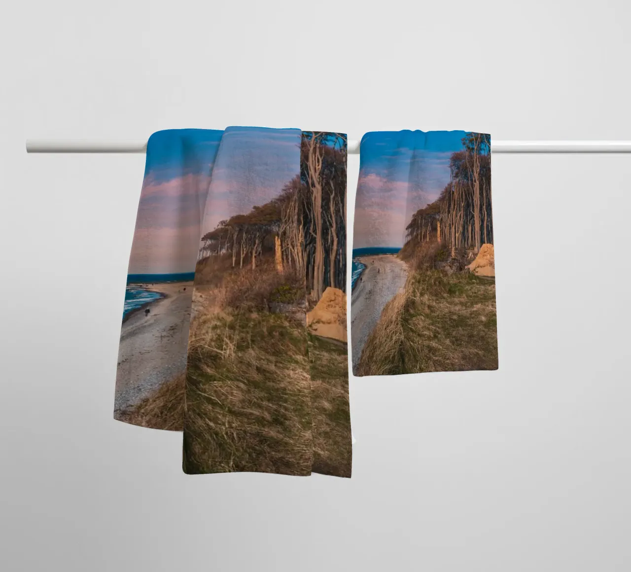Ghostly forest on the Baltic Sea towel by Marcus Beckert | Fotografie