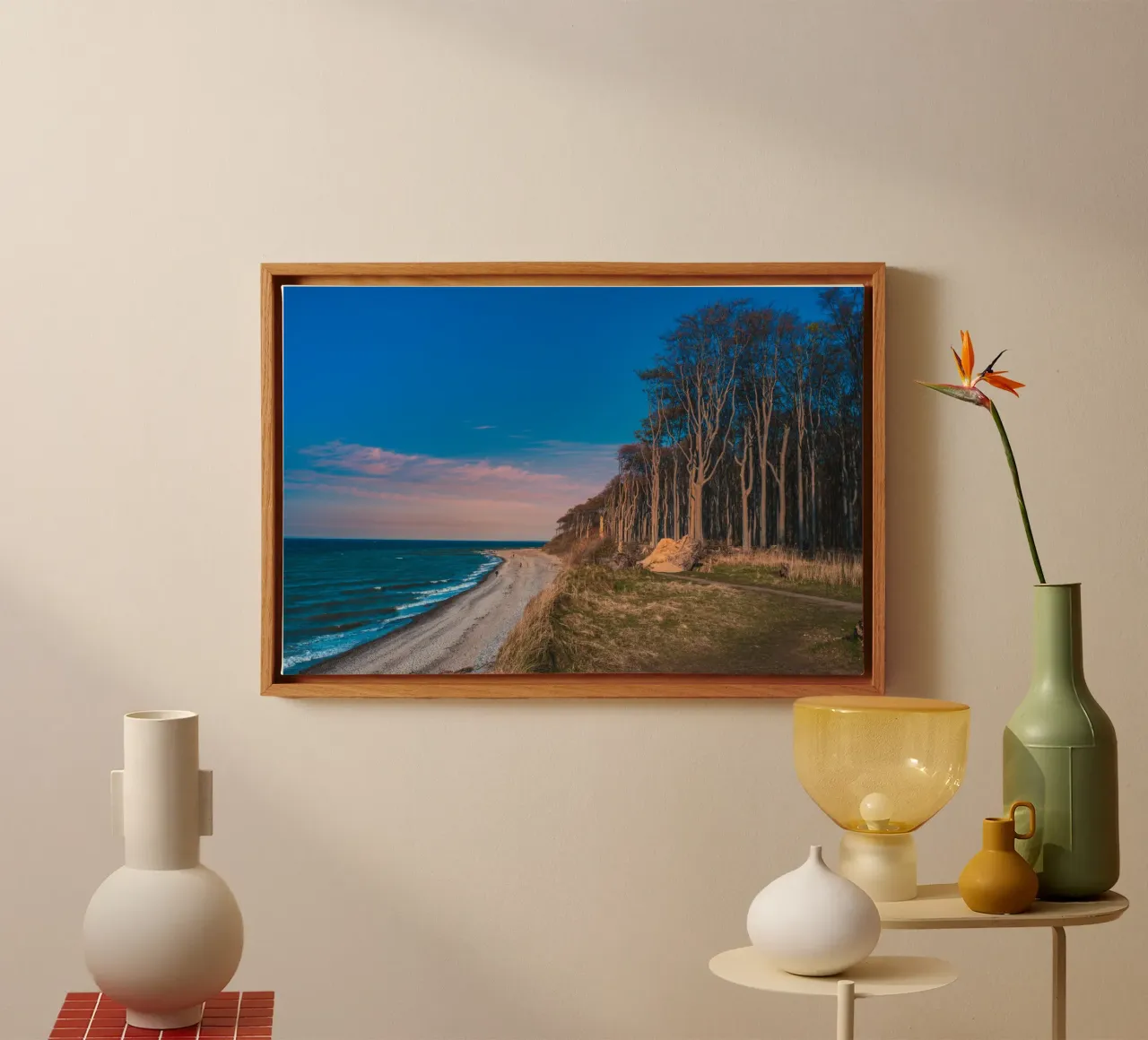 Una foresta fantasma sul Mar Baltico tela con Cornice a cassetta da Marcus Beckert | Fotografie