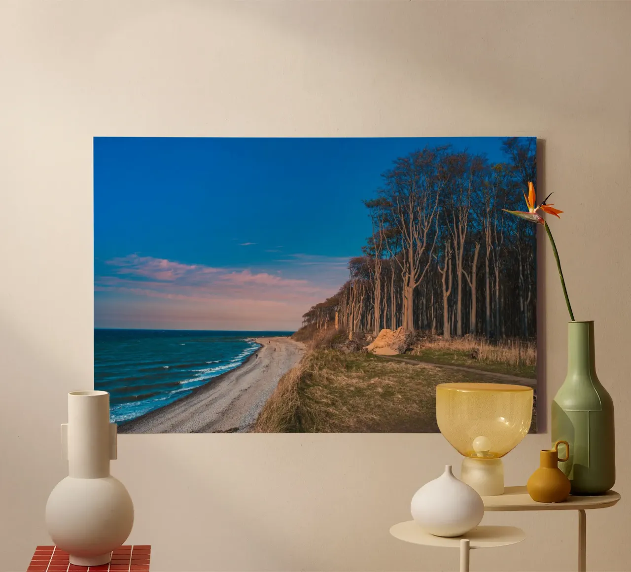 Una foresta fantasma sul Mar Baltico tela con Cornice a cassetta da Marcus Beckert | Fotografie