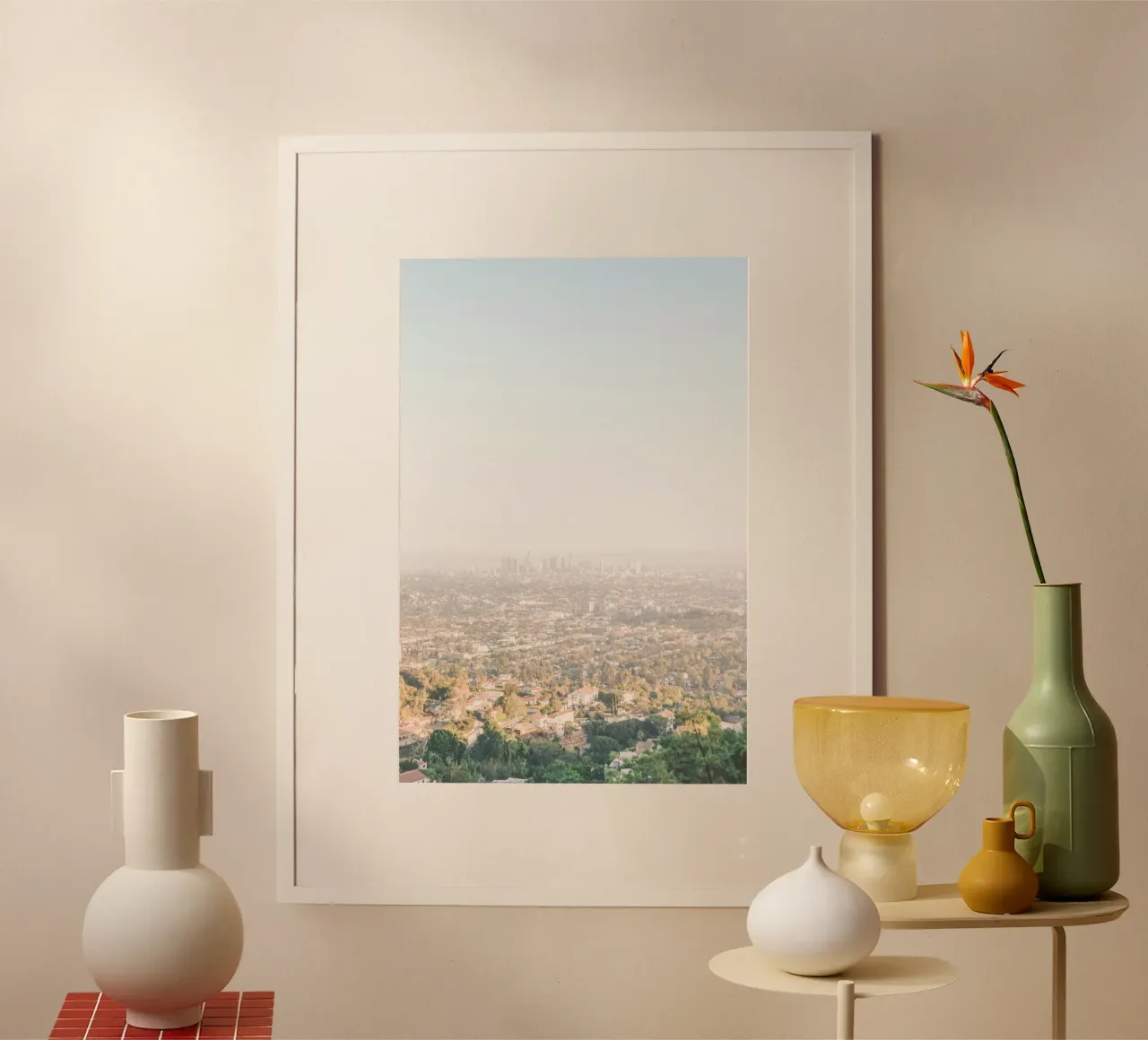 Los Angeles, USA I Panoramic view of LA skyline and downtown poster by Julie Travel Photography