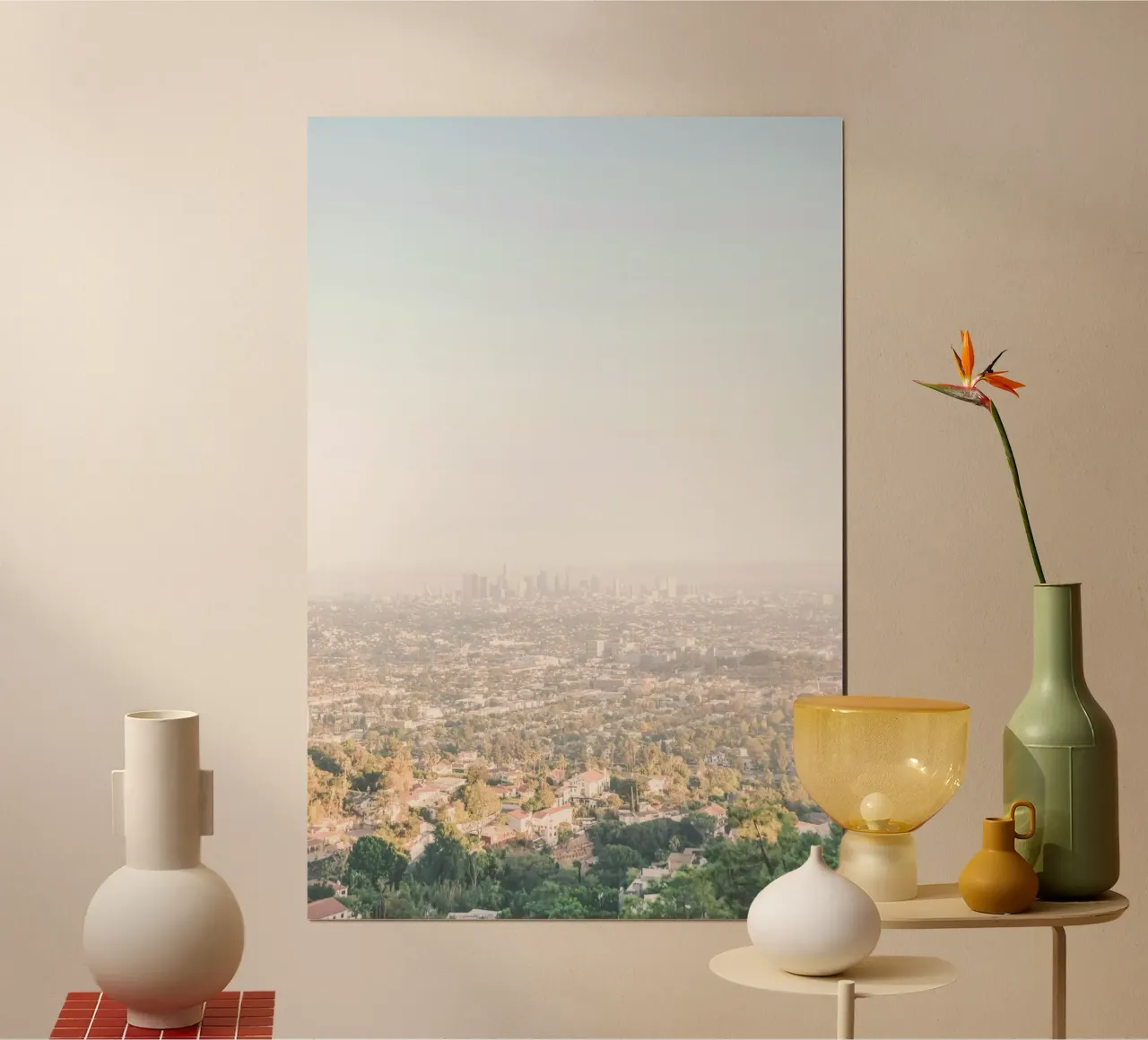 Los Angeles, USA I Panoramic view of LA skyline and downtown poster by Julie Travel Photography