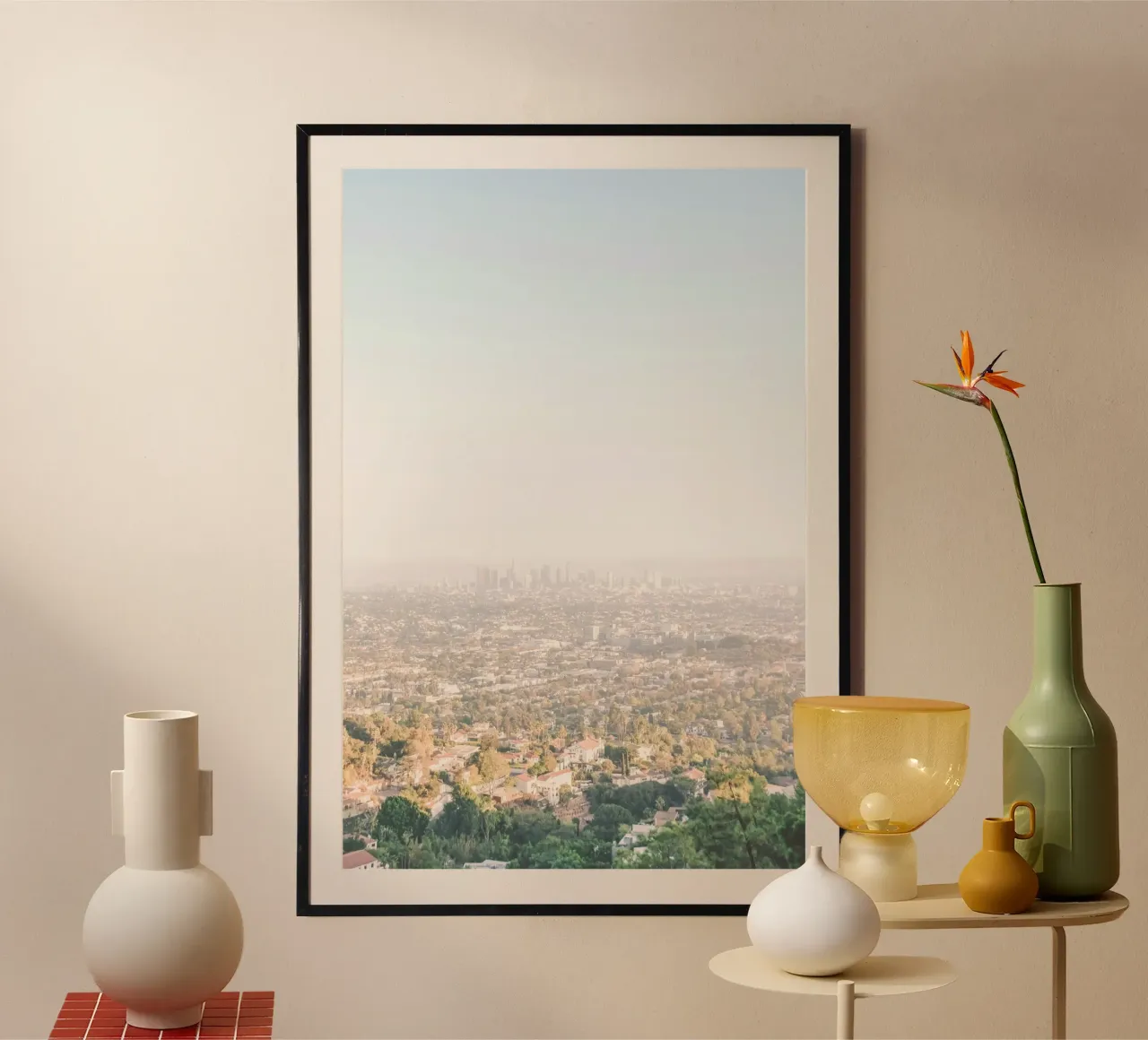Los Angeles, USA I Panoramic view of LA skyline and downtown poster by Julie Travel Photography