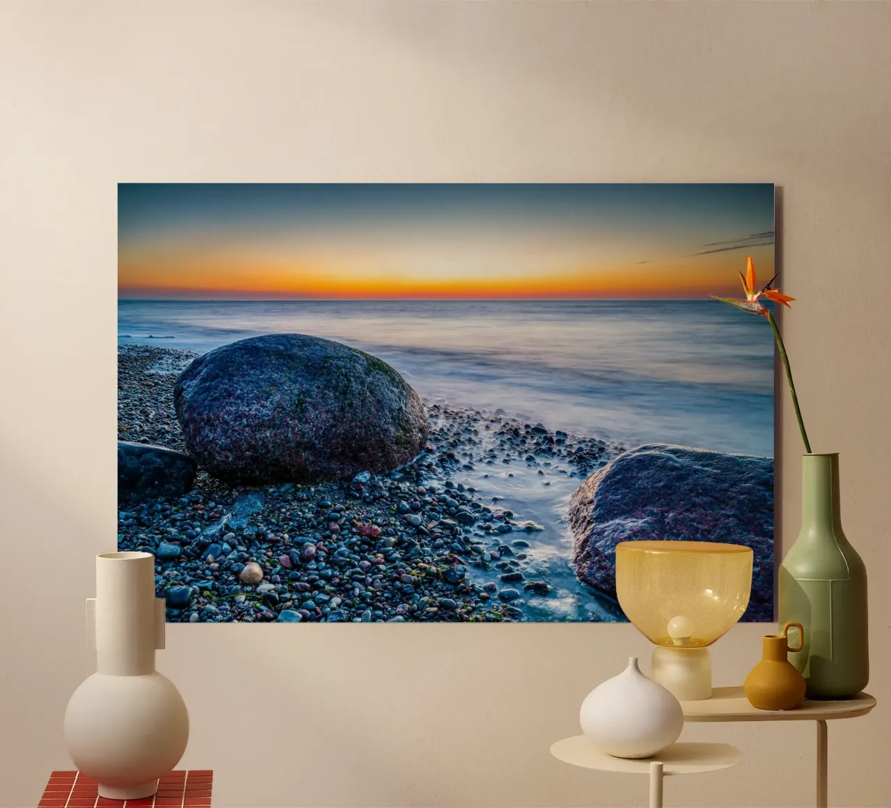 Rocce sulla spiaggia sassosa del Mar Baltico alluminio dibond da Marcus Beckert | Fotografie