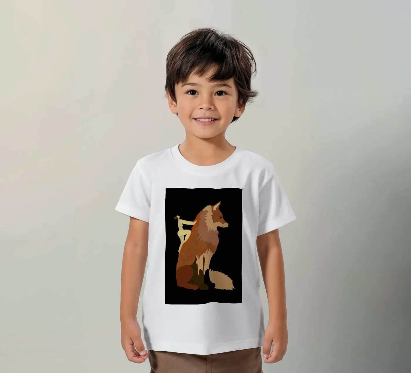 Fox kinder t-shirt van Amalia Restrepo