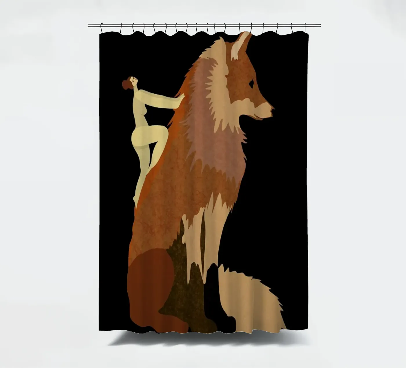 Fox Duschvorhang von Amalia Restrepo