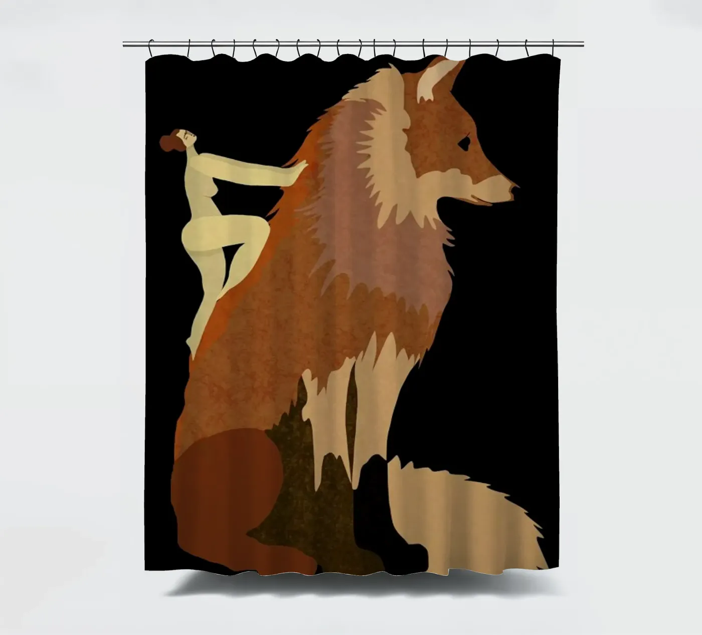 Fox Duschvorhang von Amalia Restrepo