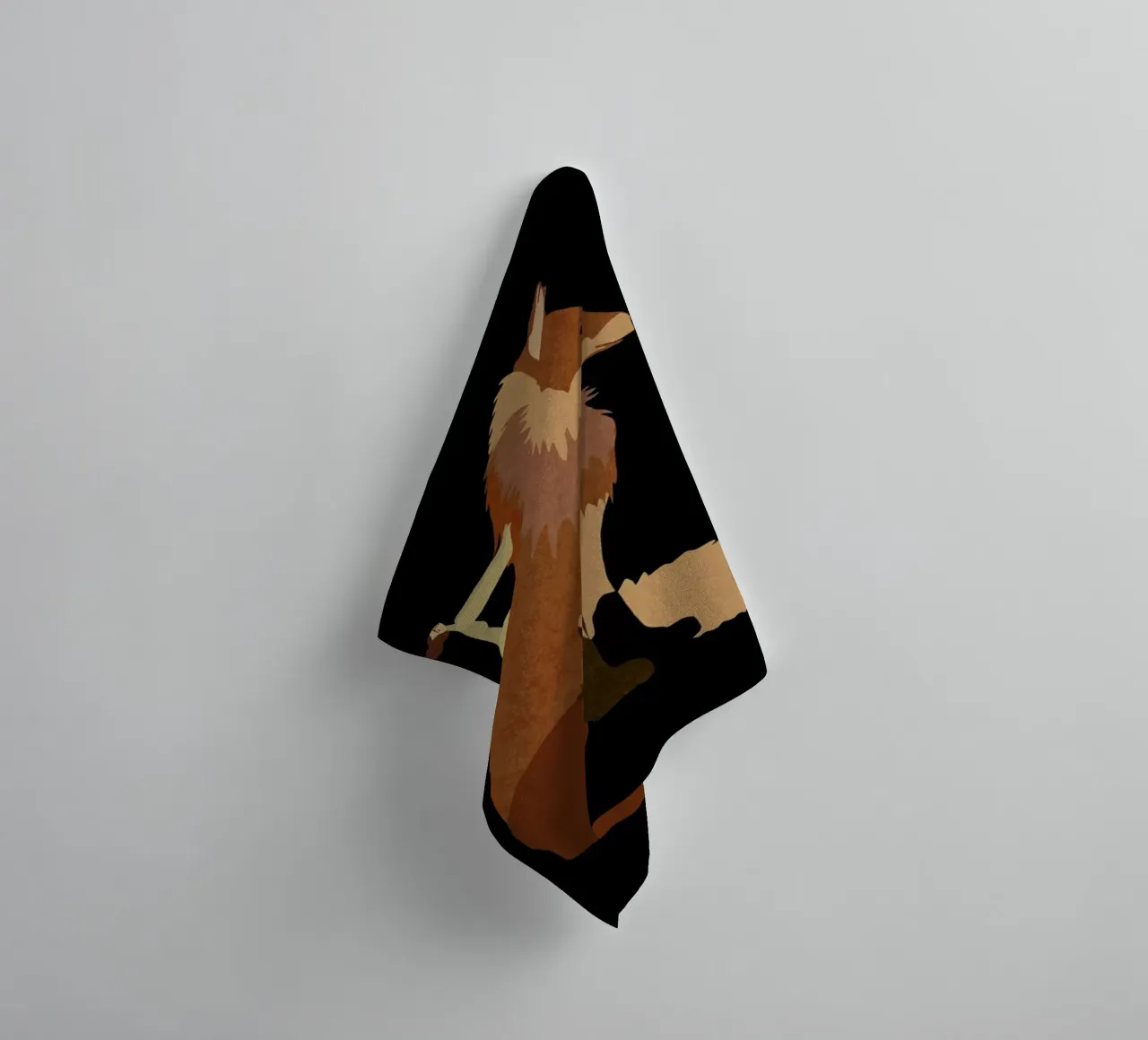 Fox towel by Amalia Restrepo