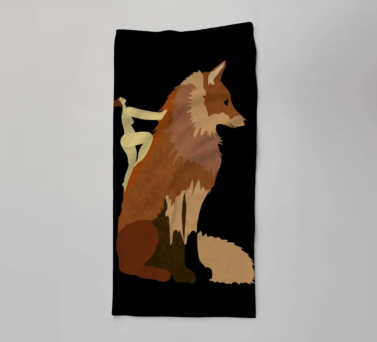Fox towel by Amalia Restrepo