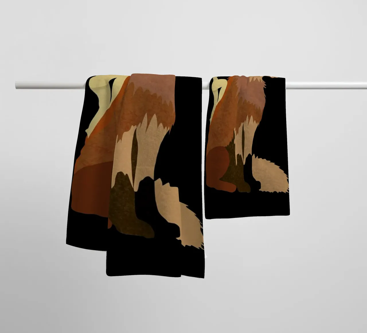 Fox towel by Amalia Restrepo