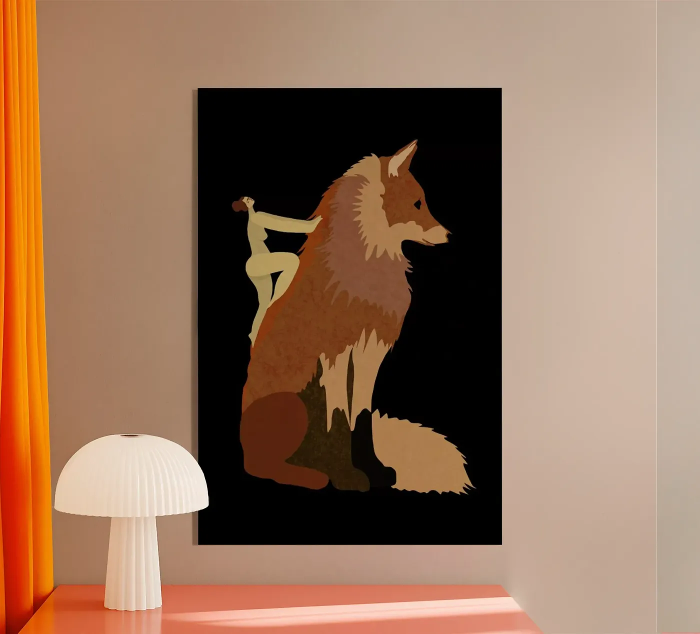 Fox Acryl-Glas von Amalia Restrepo