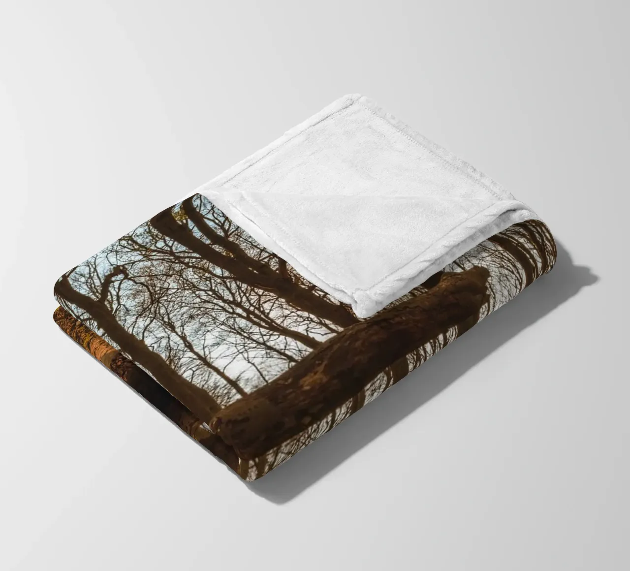 Sun star in the ghostly forest of the Baltic Sea fleece blanket by Marcus Beckert | Fotografie