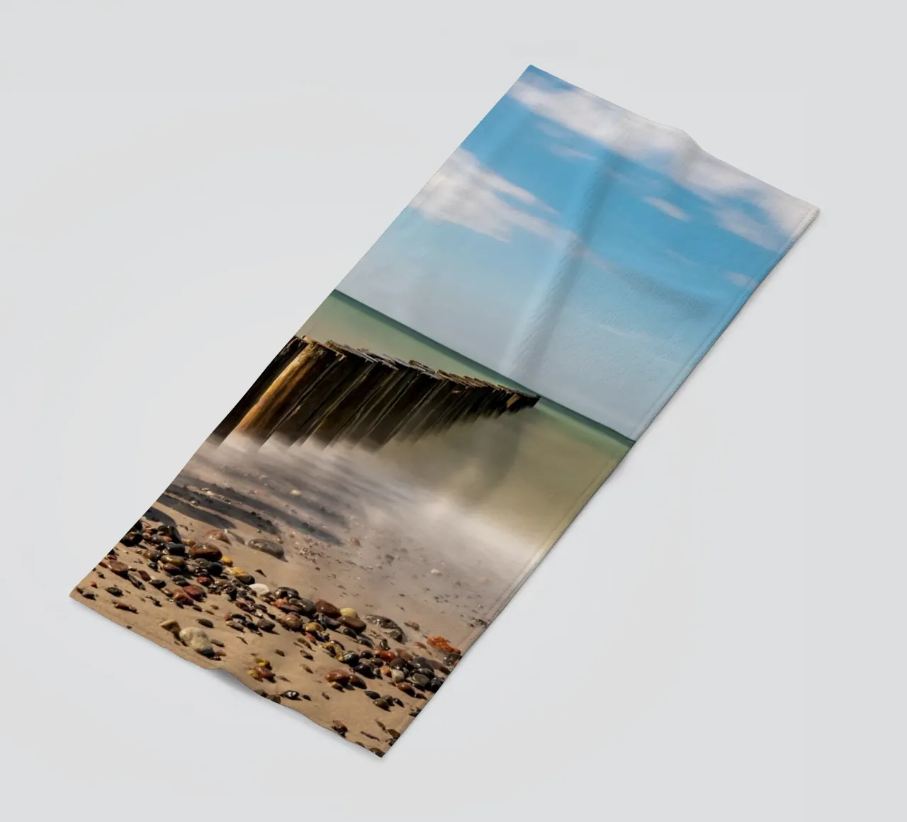 Groynes sulla spiaggia del Mar Baltico telo mare da Marcus Beckert | Fotografie