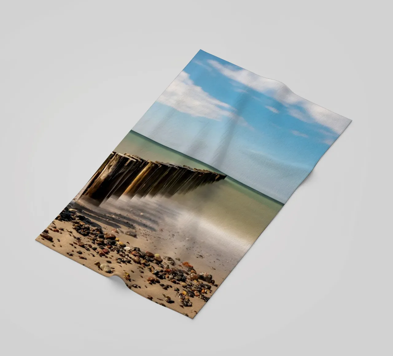 Groynes sulla spiaggia del Mar Baltico telo mare da Marcus Beckert | Fotografie