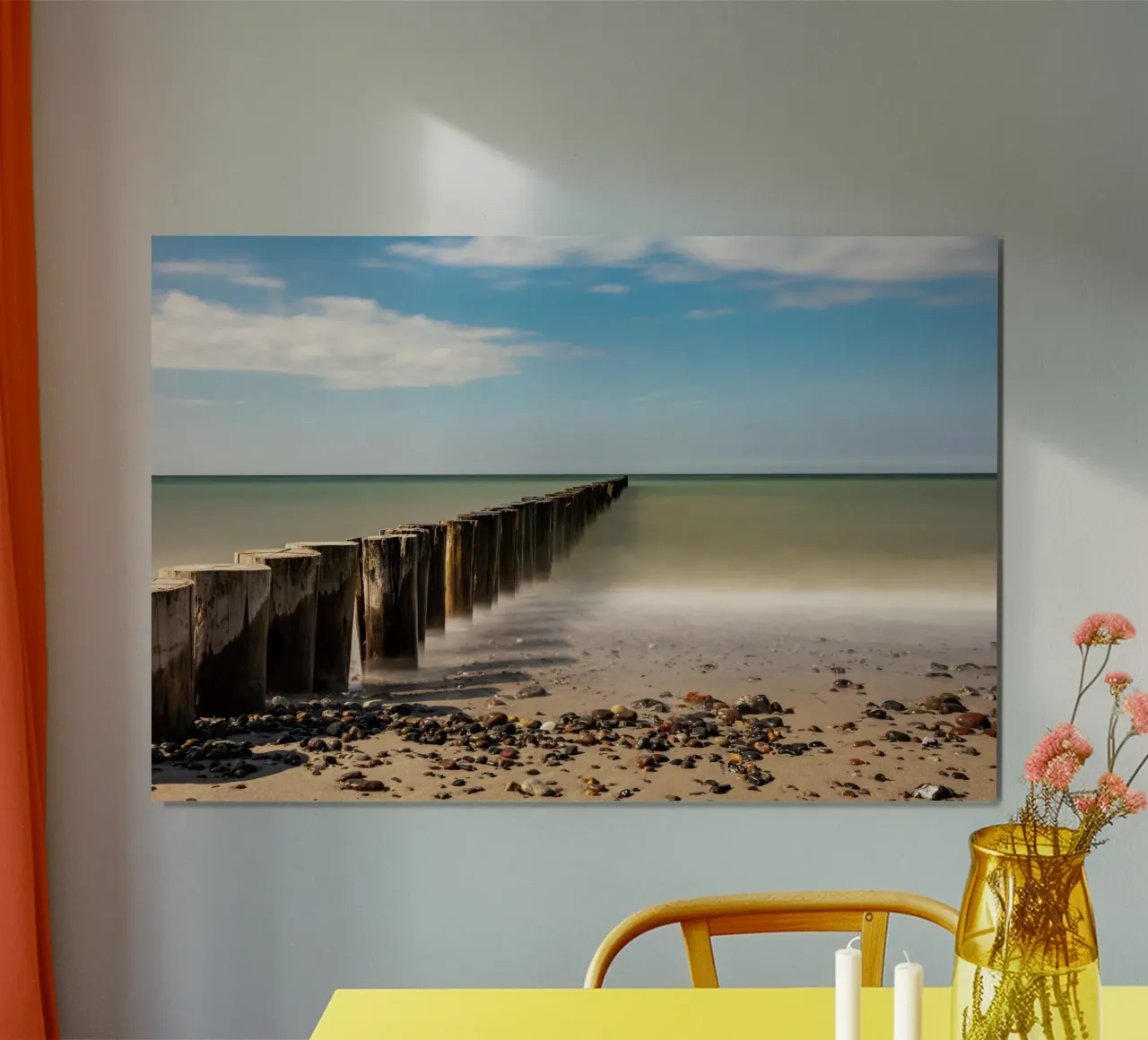 Groynes sulla spiaggia del Mar Baltico carta hahnemühle da Marcus Beckert | Fotografie