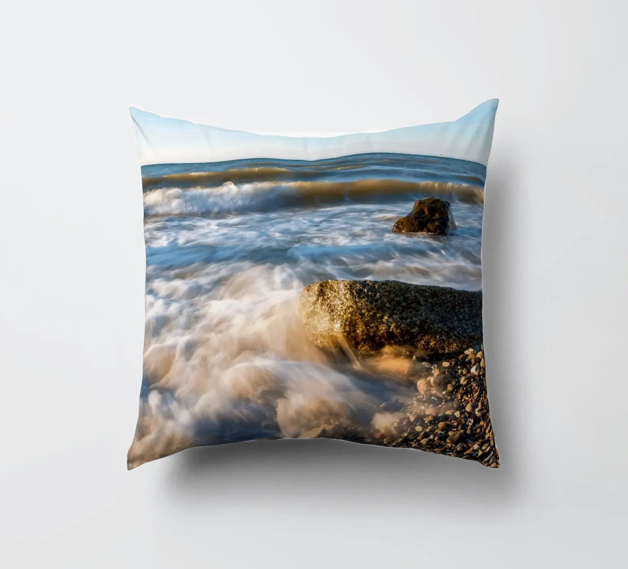 Waves on the Baltic Sea decorative cushion by Marcus Beckert | Fotografie