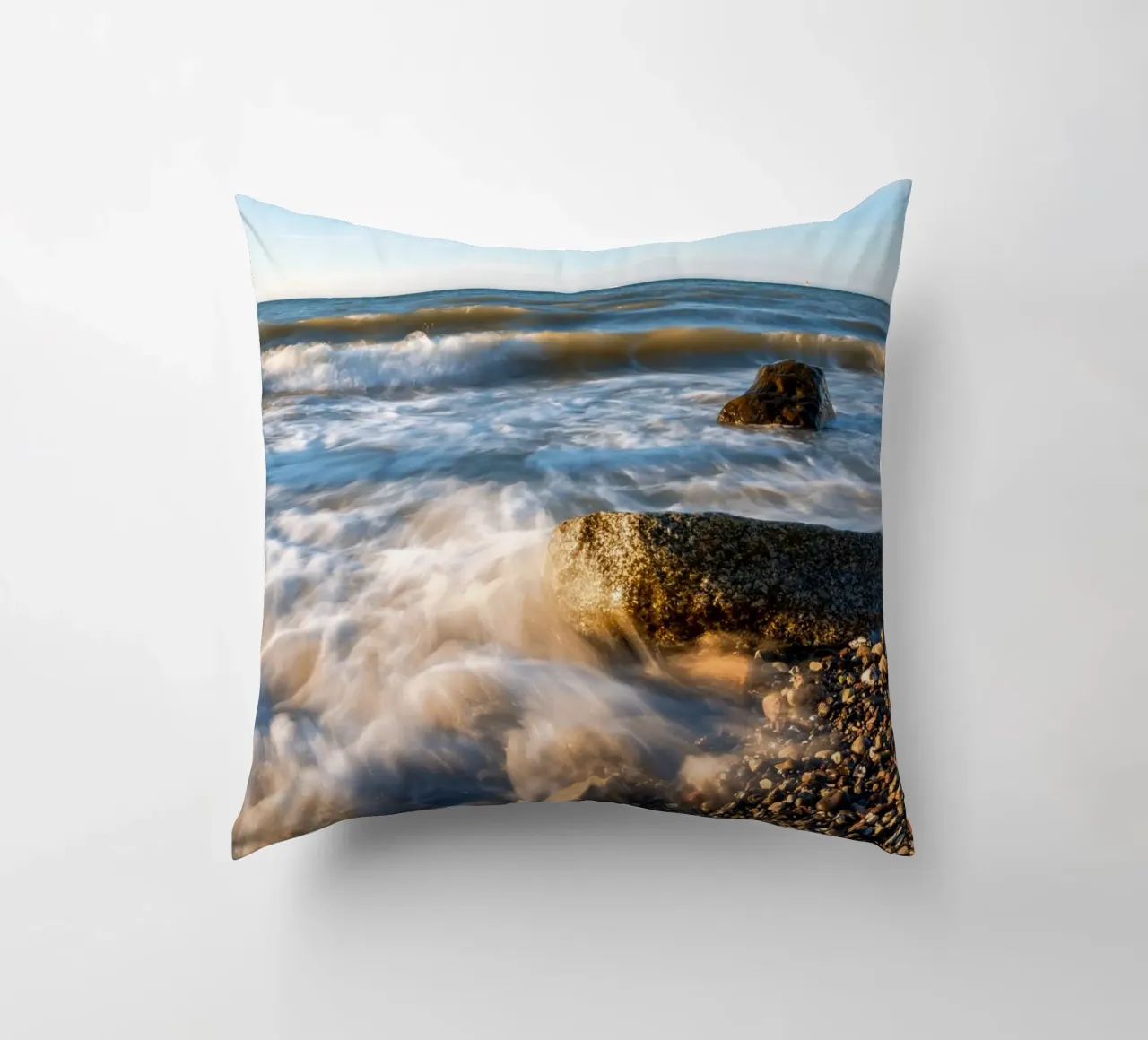 Waves on the Baltic Sea decorative cushion by Marcus Beckert | Fotografie